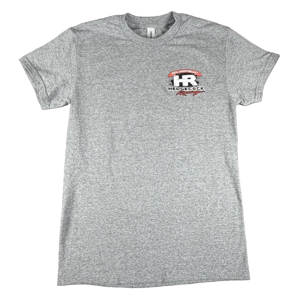 Gildan Shirt Mens Small Gray Hedgecock Racing 40 Years Graphic Tee NASCAR Cars